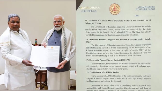 ಪ್ರಧಾನಿ ಮೋದಿ ಎದುರು ರಾಜ್ಯದ 18 ಪ್ರಮುಖ ಬೇಡಿಕೆಗಳನ್ನಿಟ್ಟ ಸಿಎಂ