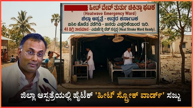 ಜಿಲ್ಲಾ ಆಸ್ಪತ್ರೆಯಲ್ಲಿ ಹೈಟೆಕ್ 'ಹೀಟ್ ಸ್ಟ್ರೋಕ್ ವಾರ್ಡ್' ಸಜ್ಜು
