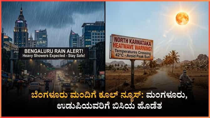 ಬೆಂಗಳೂರು ಮಂದಿಗೆ ಕೂಲ್ ನ್ಯೂಸ್: ಮಂಗಳೂರು, ಉಡುಪಿಯವರಿಗೆ ಬಿಸಿಯ ಹೊಡೆತ