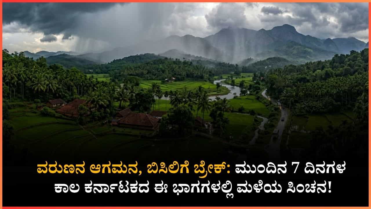 ಮುಂದಿನ 7 ದಿನ ಕರ್ನಾಟಕ ಕೂಲ್ ಕೂಲ್: ಈ ಜಿಲ್ಲೆಗಳಿಗೆ ಬರಲಿದ್ದಾನೆ ವರುಣ; ಬಿಸಿಲ ಧಗೆಯಿಂದ ಸಿಗಲಿದೆ ಮುಕ್ತಿ! ಮುಂದಿನ 7 ದಿನ ಕರ್ನಾಟಕ ಕೂಲ್ ಕೂಲ್: ಈ ಜಿಲ್ಲೆಗಳಿಗೆ ಬರಲಿದ್ದಾನೆ ವರುಣ; ಬಿಸಿಲ ಧಗೆಯಿಂದ ಸಿಗಲಿದೆ ಮುಕ್ತಿ!