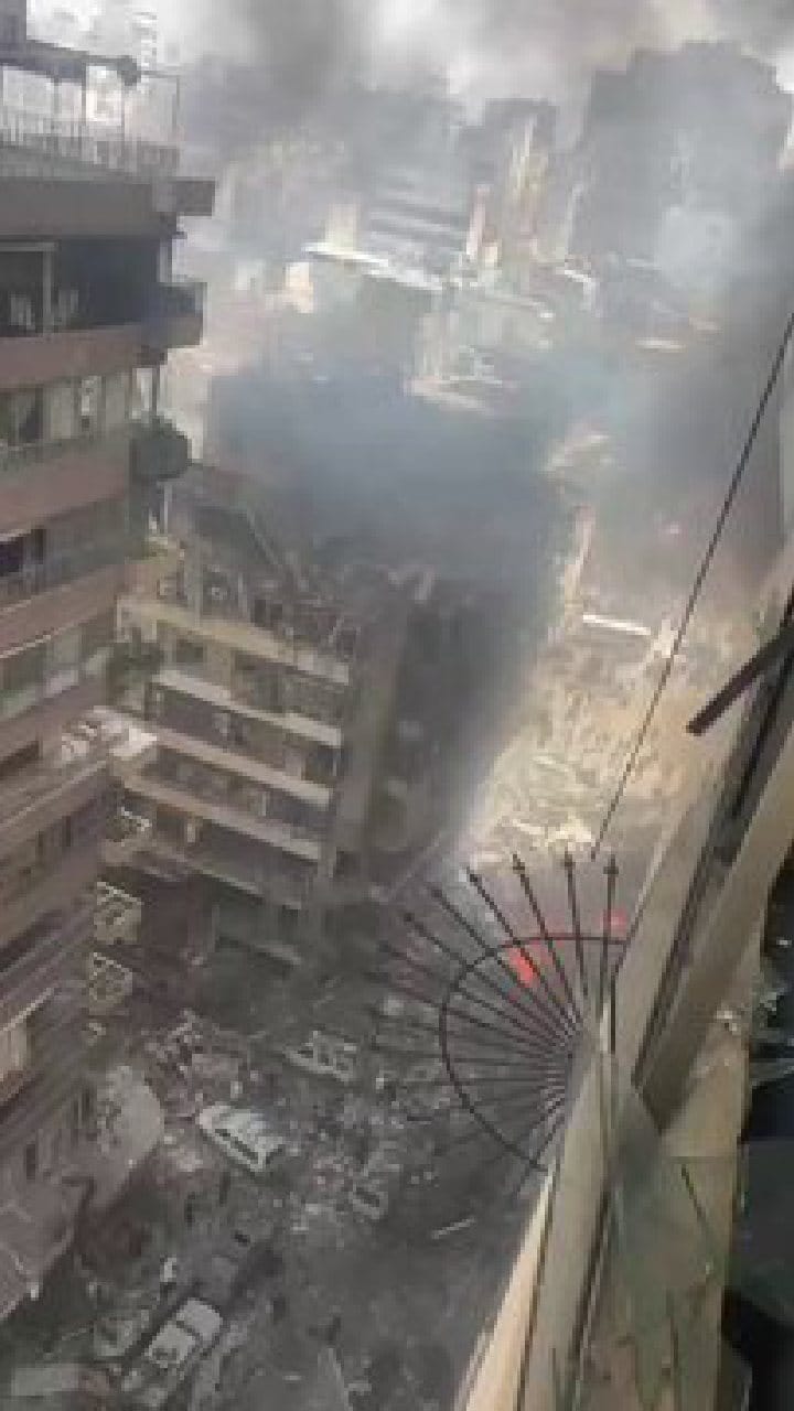 ಇಸ್ರೇಲ್ ನಡೆಸಿದ ಭಯಾನಕ ದಾಳಿಯಿಂದ ಲೆಬನಾನ್ ಕಟ್ಟಡಗಳು ಧ್ವಂಸ