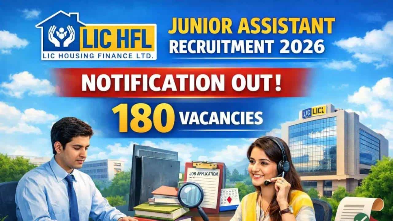 LIC Recruitment 2026: ಎಲ್‌ಐಸಿ ಹೌಸಿಂಗ್ ಫೈನಾನ್ಸ್‌ನಲ್ಲಿ 180 ಜೂನಿಯರ್ ಅಸಿಸ್ಟೆಂಟ್ ಹುದ್ದೆಗಳಿಗೆ ಅರ್ಜಿ ಆಹ್ವಾನ