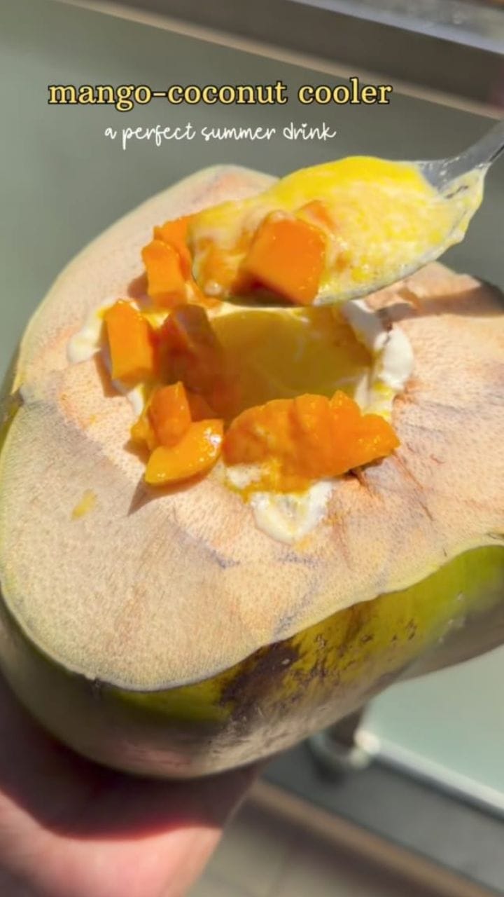 ಬೇಸಿಗೆಯ ಸ್ಪೆಷಲ್ ಮ್ಯಾಂಗೋ ಕೊಕೊನಟ್ ಕೂಲರ್ ಡ್ರಿಂಕ್