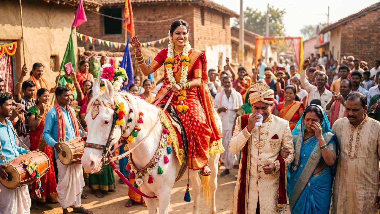 ಕುದುರೆ ಏರಿ ಬಂದ ವಧು, ನಡೆದಿದ್ದು ಕನ್ಯಾದಾನವಲ್ಲ, ವರ್ದಾನ, ಕಣ್ಣೀರಿಡುತ್ತಾ ಅತ್ತೆ ಮನೆಗೆ ಹೋದ ವರ, ಇದೇನಿದು ವಿಚಿತ್ರ ವಿವಾಹ! ಕುದುರೆ ಏರಿ ಬಂದ ವಧು, ನಡೆದಿದ್ದು ಕನ್ಯಾದಾನವಲ್ಲ, ವರ್ದಾನ, ಕಣ್ಣೀರಿಡುತ್ತಾ ಅತ್ತೆ ಮನೆಗೆ ಹೋದ ವರ, ಇದೇನಿದು ವಿಚಿತ್ರ ವಿವಾಹ!