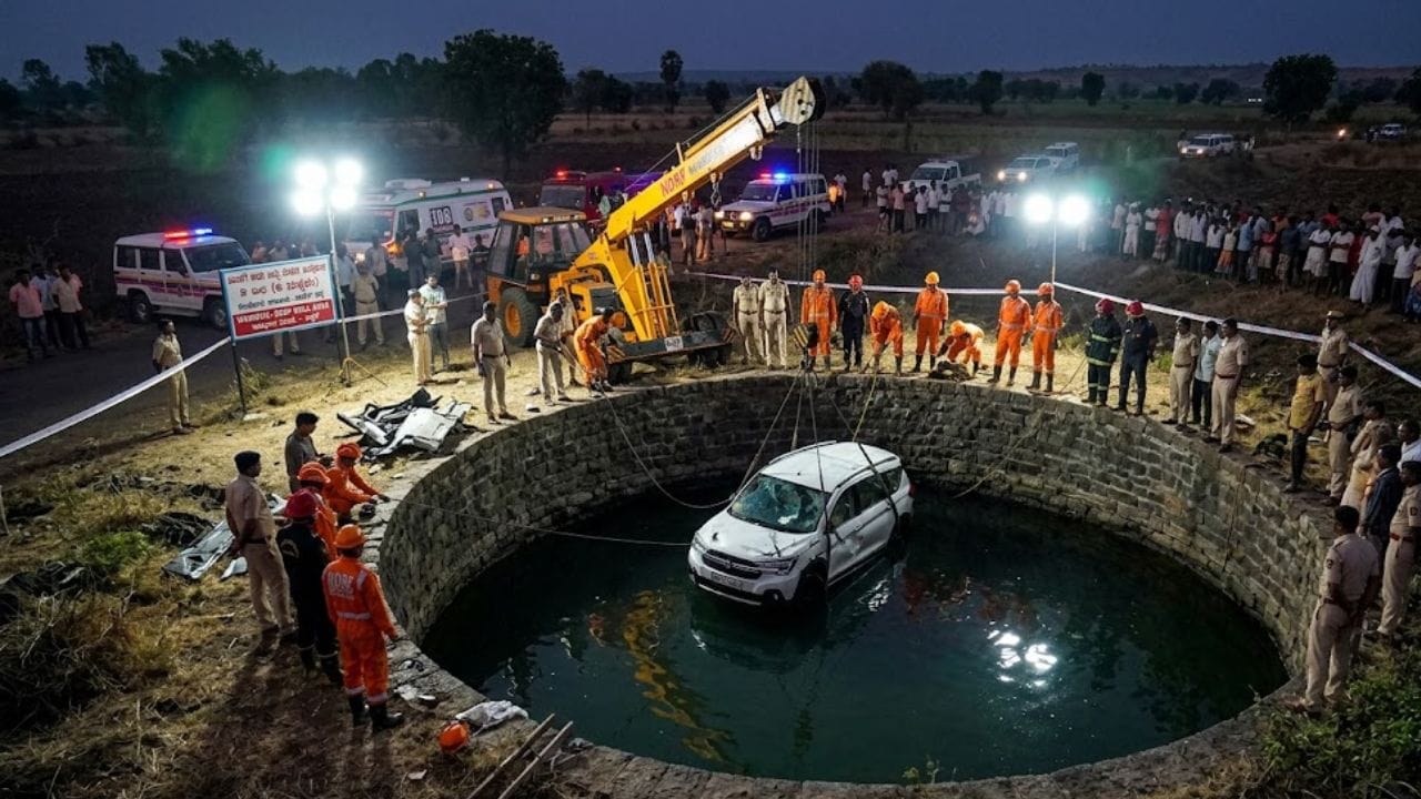 ಬಾವಿಗೆ ಬಿದ್ದ ಕಾರು; ಒಂದೇ ಕುಟುಂಬದ 6 ಮಕ್ಕಳು ಸೇರಿ 9 ಮಂದಿ ದಾರುಣ ಸಾವು!