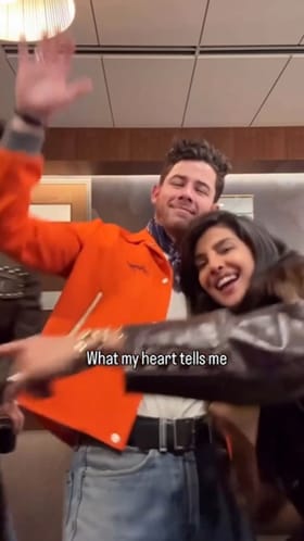 ಪತ್ನಿ ಪ್ರಿಯಾಂಕಾ ಜೊತೆ ಹಿಂದಿ ಹಾಡಿಗೆ ಸ್ಟೆಪ್ಪು ಹಾಕಿದ ನಿಕ್ ಜೋನಸ್