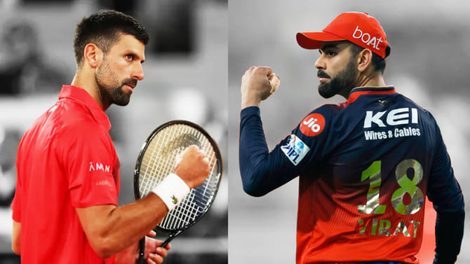 ವಿರಾಟ್ ಕೊಹ್ಲಿಗಾಗಿ ಬ್ಯಾಟ್ ಹಿಡಿಯಲಿದ್ದಾರೆ ನೊವಾಕ್ ಜೋಕೊವಿಚ್!