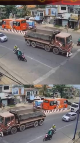 ಓವರ್​ಟೇಕ್​ ಮಾಡಲು ಹೋದ ಸ್ಕೂಟಿ ಸವಾರನ ಮೇಲೆ ಹರಿದ ಲಾರಿ