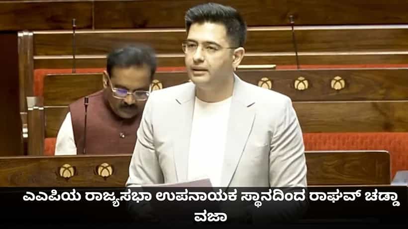 ಎಎಪಿಯ ರಾಜ್ಯಸಭಾ ಉಪನಾಯಕ ಸ್ಥಾನದಿಂದ ರಾಘವ್ ಚಡ್ಡಾ ವಜಾ