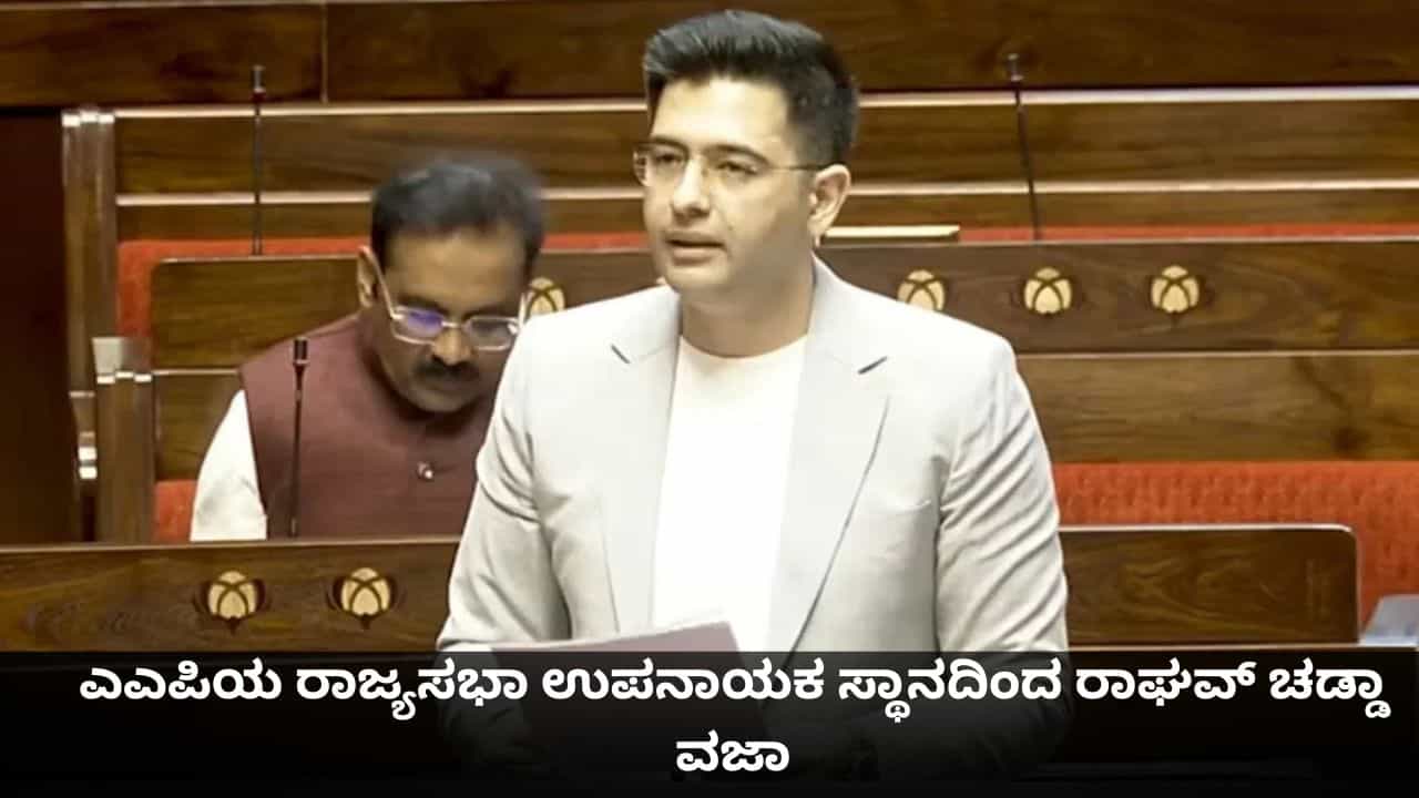 ಎಎಪಿಯ ರಾಜ್ಯಸಭಾ ಉಪನಾಯಕ ಸ್ಥಾನದಿಂದ ರಾಘವ್ ಚಡ್ಡಾ ವಜಾ ಎಎಪಿಯ ರಾಜ್ಯಸಭಾ ಉಪನಾಯಕ ಸ್ಥಾನದಿಂದ ರಾಘವ್ ಚಡ್ಡಾ ವಜಾ