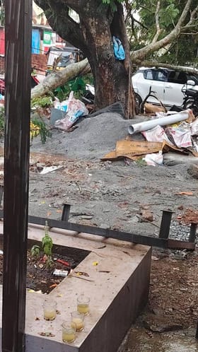 ಹಾಸನದಲ್ಲಿ ಭಾರಿ ಮಳೆಗೆ ಧರೆಗುರುಳಿದ ಮರ, ಲೈಟ್​​ ಕಂಬ