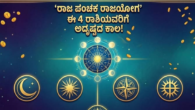 ಶೀಘ್ರದಲ್ಲೇ ರೂಪುಗೊಳ್ಳಲಿರುವ ಪ್ರಭಾವಶಾಲಿ ರಾಜಯೋಗ;ಈ 4 ರಾಶಿಯವರಿಗೆ ಅದೃಷ್ಟ