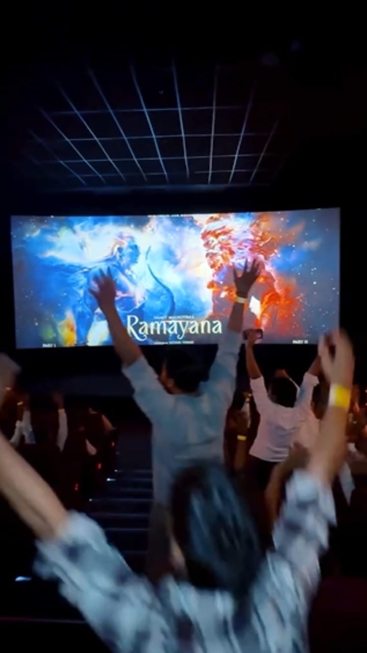 ದೇವಾಲಯಗಳಲ್ಲಿ ಪ್ರದರ್ಶನವಾಯ್ತು ‘ರಾಮಾಯಣ’ ಟೀಸರ್