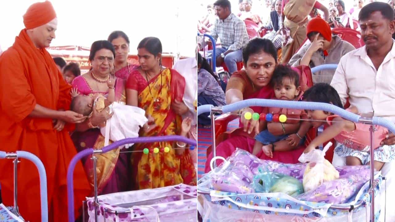ಸಿದ್ಧಗಂಗಾ ಮಠದಲ್ಲಿ ವಿಶಿಷ್ಟವಾಗಿ ಶಿವಕುಮಾರ ಶ್ರೀಗಳ ಜನ್ಮೋತ್ಸವ: 119 ಮಕ್ಕಳಿಗೆ ನಾಮಕರಣೋತ್ಸವ ಸಿದ್ಧಗಂಗಾ ಮಠದಲ್ಲಿ ವಿಶಿಷ್ಟವಾಗಿ ಶಿವಕುಮಾರ ಶ್ರೀಗಳ ಜನ್ಮೋತ್ಸವ: 119 ಮಕ್ಕಳಿಗೆ ನಾಮಕರಣೋತ್ಸವ