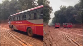 ಶಿರಸಿ-ಹಾವೇರಿ ರಸ್ತೆಯಲ್ಲಿ KSRTC ಬಸ್‌ಗಳೇ ಲಾಕ್