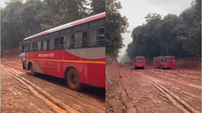 ಶಿರಸಿ-ಹಾವೇರಿ ರಸ್ತೆಯಲ್ಲಿ KSRTC ಬಸ್‌ಗಳೇ ಲಾಕ್