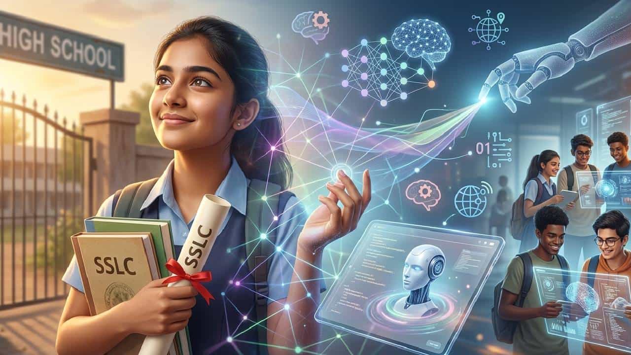 Career in AI after SSLC: ಎಸ್ಎಸ್ಎಲ್ಸಿ ನಂತರ AI ಲೋಕಕ್ಕೆ ಎಂಟ್ರಿ ಕೊಡಬೇಕೇ? ಟಾಪ್ ಕೋರ್ಸ್ಗಳ ವಿವರ ಇಲ್ಲಿವೆ Career in AI after SSLC: ಎಸ್ಎಸ್ಎಲ್ಸಿ ನಂತರ AI ಲೋಕಕ್ಕೆ ಎಂಟ್ರಿ ಕೊಡಬೇಕೇ? ಟಾಪ್ ಕೋರ್ಸ್ಗಳ ವಿವರ ಇಲ್ಲಿವೆ