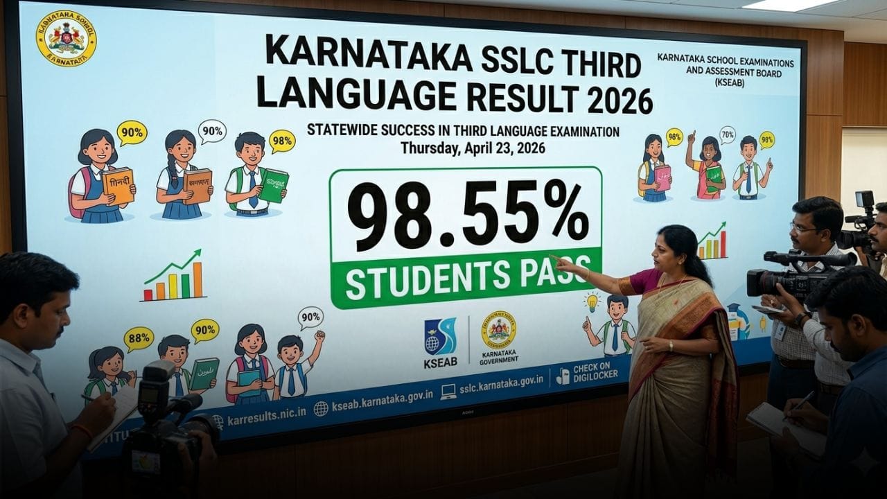 SSLC ಪರೀಕ್ಷೆ: ಸರ್ಕಾರ ಅಂಕಕ್ಕೆ ಕೋಕ್ ನೀಡಲು ಹೊರಟಿದ್ದ ತೃತೀಯ ಭಾಷೆಯಲ್ಲಿ ಶೇ. 98.55 ಫಲಿತಾಂಶ