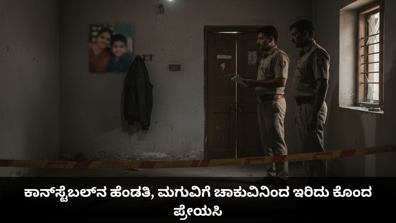 ಪೊಲೀಸಪ್ಪನ ಪ್ರೇಮ ಪುರಾಣ; ಕಾನ್​ಸ್ಟೆಬಲ್​ನ​ ಹೆಂಡತಿ, ಮಗುವಿಗೆ ಚಾಕುವಿನಿಂದ ಇರಿದು ಕೊಂದ ಪ್ರೇಯಸಿ