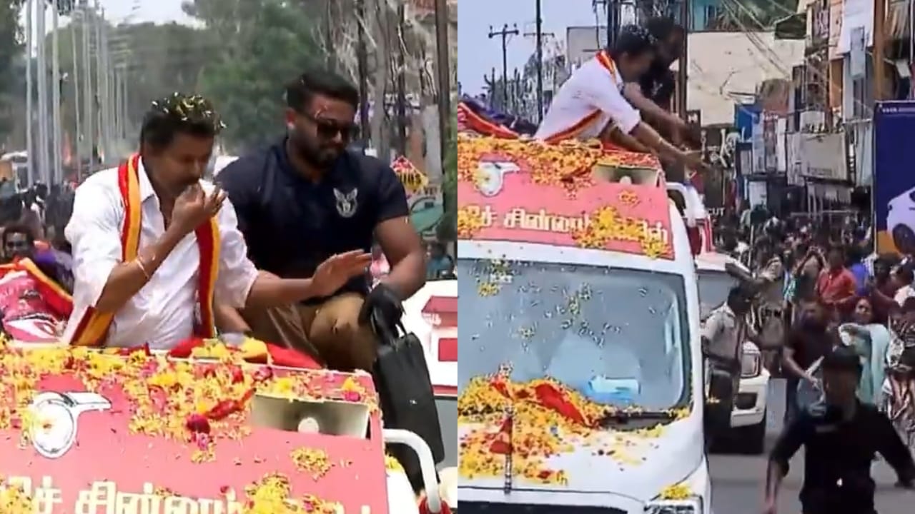 ವೃದ್ಧನ ತಳ್ಳಿದ ಭದ್ರತಾ ಸಿಬ್ಬಂದಿ ಮೇಲೆ ಸಿಟ್ಟಾದ ದಳಪತಿ ವಿಜಯ್: ವಿಡಿಯೋ ವೃದ್ಧನ ತಳ್ಳಿದ ಭದ್ರತಾ ಸಿಬ್ಬಂದಿ ಮೇಲೆ ಸಿಟ್ಟಾದ ದಳಪತಿ ವಿಜಯ್: ವಿಡಿಯೋ