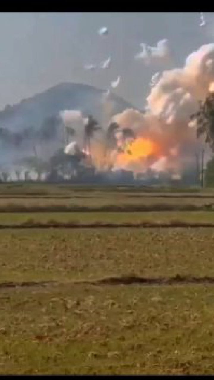 ತ್ರಿಶೂರ್​ನಲ್ಲಿ ಪಟಾಕಿಗಳು ಸ್ಫೋಟಗೊಂಡ ಭಯಾನಕ ದೃಶ್ಯ ಇಲ್ಲಿದೆ