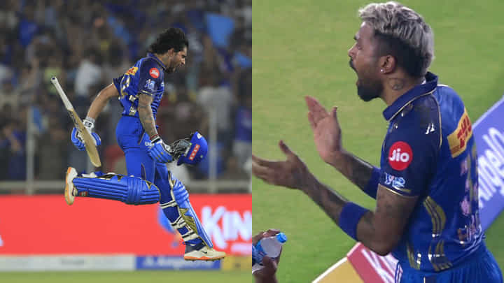 GT vs MI: ತಿಲಕ್ ವರ್ಮಾ ಶತಕ ಬಾರಿಸುತ್ತಿದ್ದಂತೆ ಕುಣಿದು ಕುಪ್ಪಳಿಸಿದ ಹಾರ್ದಿಕ್ GT vs MI: ತಿಲಕ್ ವರ್ಮಾ ಶತಕ ಬಾರಿಸುತ್ತಿದ್ದಂತೆ ಕುಣಿದು ಕುಪ್ಪಳಿಸಿದ ಹಾರ್ದಿಕ್
