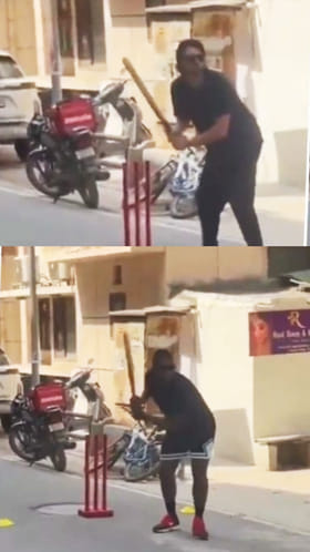 ಗಲ್ಲಿ ಕ್ರಿಕೆಟ್ ಆಡಿದ RCB ದಾಂಡಿಗರು