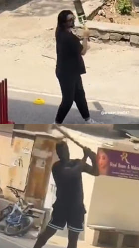 ದೆಹಲಿಯ ಬೀದಿಯಲ್ಲಿ ಕ್ರಿಕೆಟ್ ಆಡಿದ ಟಿಮ್ ಡೇವಿಡ್, ರೊಮಾರಿಯೋ ಶೆಫರ್ಡ್