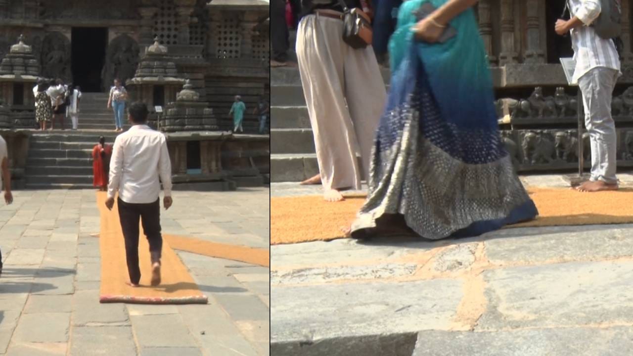ಕಲ್ಲಿನ ಬಿಸಿಯಿಂದ ಪ್ರವಾಸಿಗರ ಪಾದಗಳನ್ನು ರಕ್ಷಿಸಲು ದೇವಾಲಯದ ಆವರಣದಲ್ಲಿ ಮ್ಯಾಟ್ (ಹಾಸು) ಹಾಕುವ ವಿಶೇಷ ವ್ಯವಸ್ಥೆ ಮಾಡಲಾಗಿದೆ.
