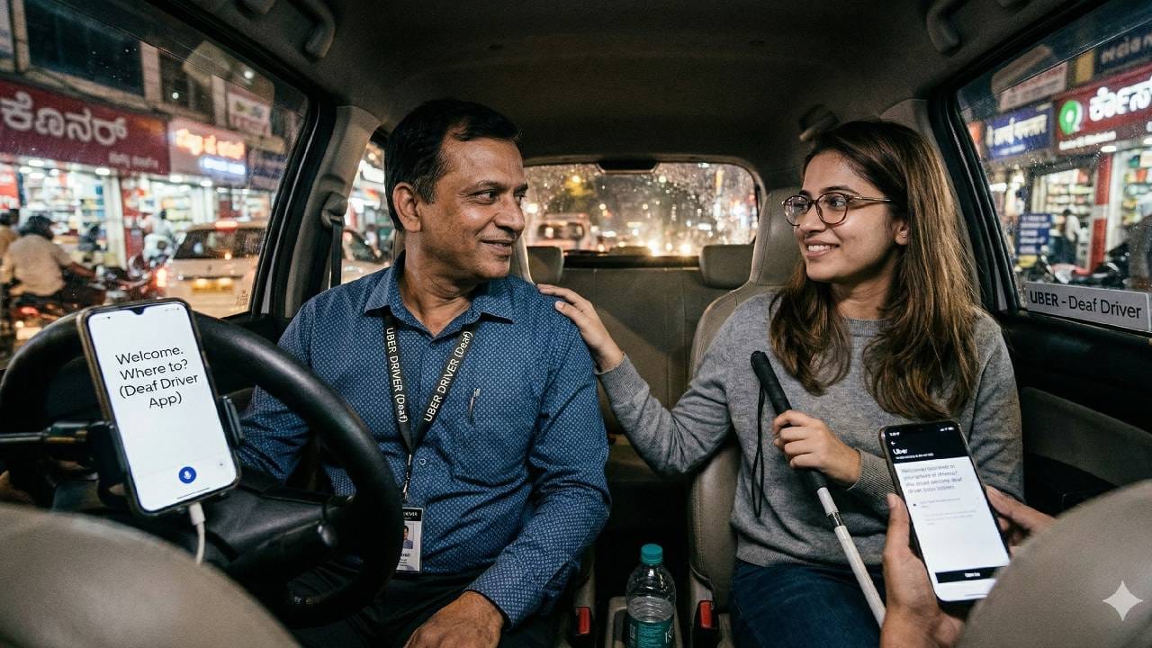 ಕಣ್ಣಿಲ್ಲದವಳಿಗೆ ಕಿವಿ ಕೇಳಿದವನೇ ದಾರಿ: ಊಬರ್ ಚಾಲಕ ಮತ್ತು ಪ್ರಯಾಣಿಕರ ನಡುವಿನ ಸಂವಹನ ಕಂಡು ಜಗತ್ತೇ ಫಿದಾ