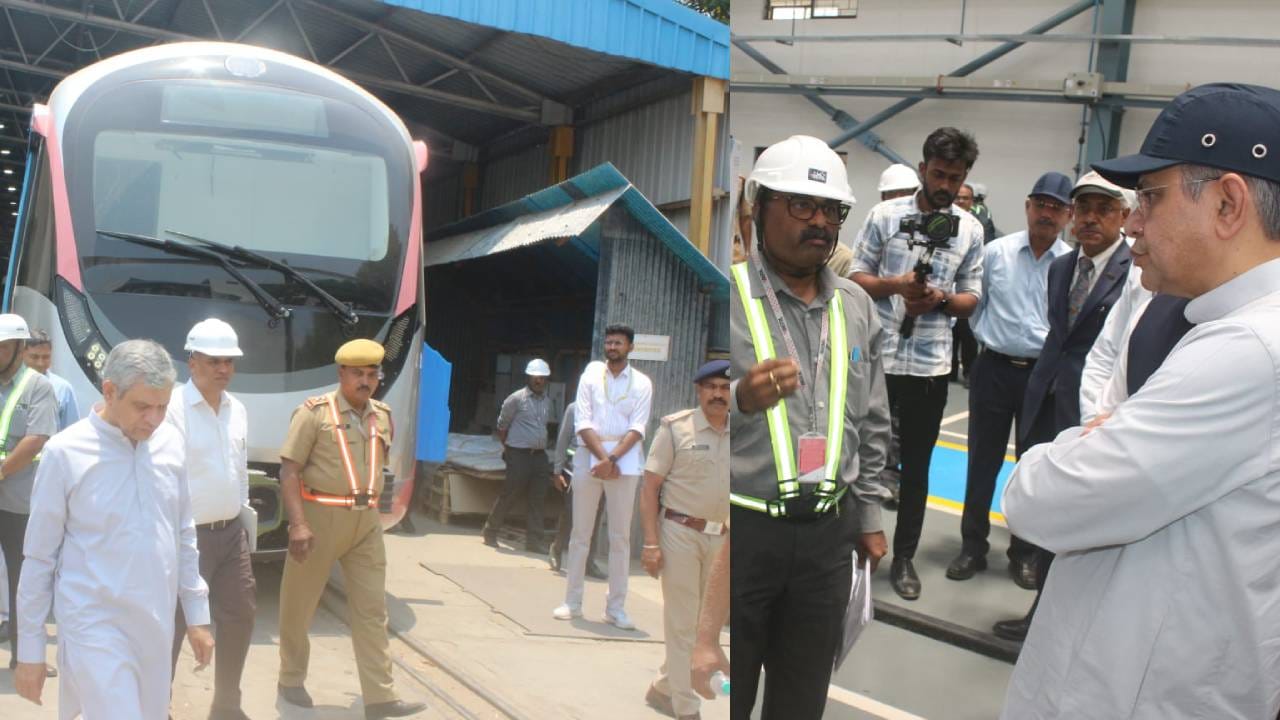 ಬೆಂಗಳೂರಿನ ಬಿಇಎಂಎಲ್ ಘಟಕಕ್ಕೆ ಕೇಂದ್ರ ಸಚಿವ ಅಶ್ವಿನಿ ವೈಷ್ಣವ್ ಭೇಟಿ: ಮೆಟ್ರೋ ಬೋಗಿಗಳ ಪರಿಶೀಲನೆ