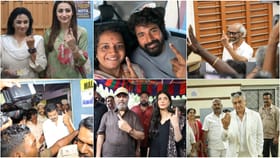 ತಮಿಳುನಾಡು ಚುನಾವಣೆಯಲ್ಲಿ ಮತ ಹಾಕಿದ ಸೆಲೆಬ್ರಿಟಿಸ್; ಇಲ್ಲಿವೆ ಫೋಟೋಸ್