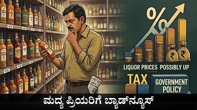 ಎಣ್ಣೆ ಪ್ರಿಯರಿಗೆ ಬಿಗ್​​ ಶಾಕ್​​: ಹಲವು ಮದ್ಯಗಳ ಬೆಲೆ ಶೇ.20ರಷ್ಟು ಏರಿಕೆ?