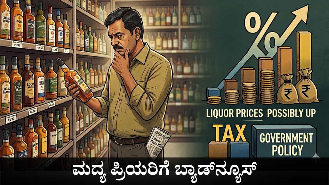 ಎಣ್ಣೆ ಪ್ರಿಯರಿಗೆ ಬಿಗ್ ಶಾಕ್: ಆಲ್ಕೋಹಾಲ್ ಪ್ರಮಾಣದ ಆಧಾರದ ಮೇಲೆ ತೆರಿಗೆ; ಹಲವು ಮದ್ಯಗಳ ಬೆಲೆ ಏರಿಕೆ ಸಾಧ್ಯತೆ ಎಣ್ಣೆ ಪ್ರಿಯರಿಗೆ ಬಿಗ್ ಶಾಕ್: ಆಲ್ಕೋಹಾಲ್ ಪ್ರಮಾಣದ ಆಧಾರದ ಮೇಲೆ ತೆರಿಗೆ; ಹಲವು ಮದ್ಯಗಳ ಬೆಲೆ ಏರಿಕೆ ಸಾಧ್ಯತೆ