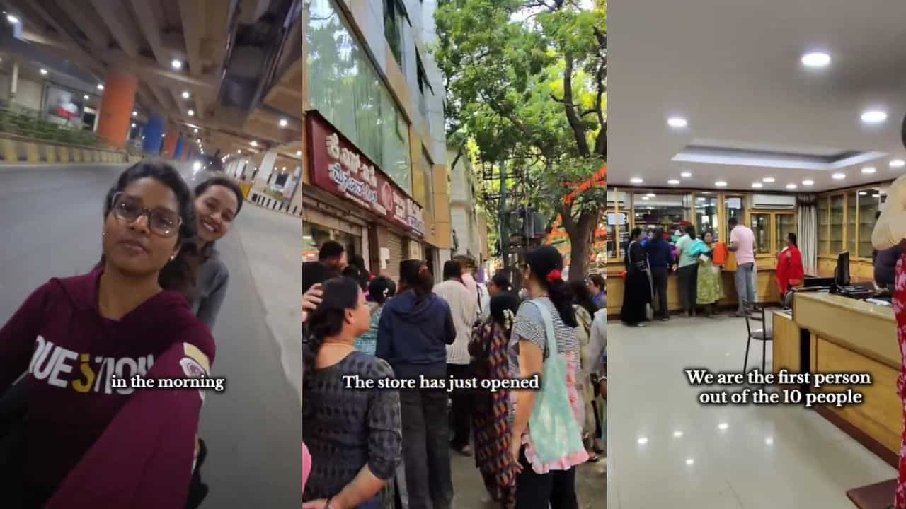 Video: ಮೈಸೂರ್ ಸಿಲ್ಕ್ ಸೀರೆ ಖರೀದಿಸಲು ಮುಂಜಾನೆ 4 ಗಂಟೆಗೆ ಸರತಿ ಸಾಲಿನಲ್ಲಿ ನಿಂತ ಬೆಂಗಳೂರಿನ ಯುವತಿ