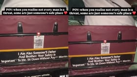 ಆಟೋದಲ್ಲಿ ಪ್ರಯಾಣಿಸುವ ಹೆಣ್ಮಕ್ಕಳಿಗೆ ಧೈರ್ಯ ತುಂಬುವ ಸಾಲು ಬರೆದ ಚಾಲಕ