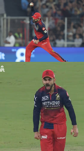 ಶರ ವೇಗದಲ್ಲಿ ಬಂದ ಕ್ಯಾಚ್ ಹಿಡಿದು ಸಿಂಹದಂತೆ ಘರ್ಜಿಸಿದ ಕೊಹ್ಲಿ