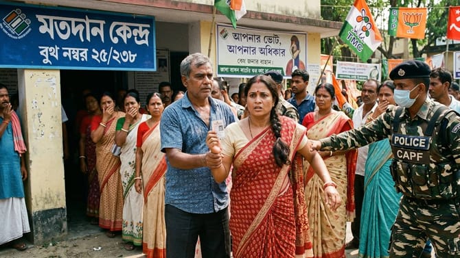 ಎರಡು ವರ್ಷಗಳ ಹಿಂದೆ ನಾಪತ್ತೆಯಾಗಿದ್ದ ಹೆಂಡತಿಯನ್ನು ಮತಗಟ್ಟೆಯಲ್ಲಿ ಕಂಡ ಪತಿ