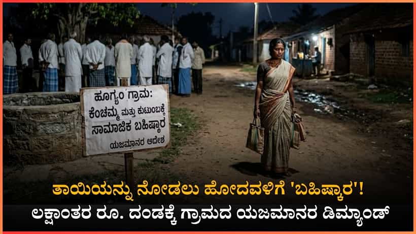 ಚಾಮರಾಜನಗರ: ಅನಾರೋಗ್ಯ ಪೀಡಿತ ತಾಯಿಯನ್ನು ನೋಡಲು ಹೋದ ಪತ್ನಿಗೆ ಸಾಮಾಜಿಕ ಬಹಿಷ್ಕಾರ!