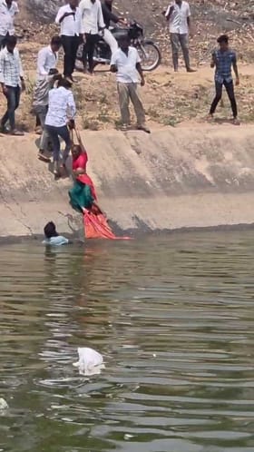 ಕಾಲುವೆಗೆ ಬಿದ್ದ ಮಾನಸಿಕ ಅಸ್ವಸ್ಥ ಮಹಿಳೆಯ ರಕ್ಷಣೆ!