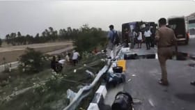 ಆಗ್ರಾ-ಲಕ್ನೋ ಎಕ್ಸ್​ಪ್ರೆಸ್​ವೇಯಲ್ಲಿ ಬಸ್ ಪಲ್ಟಿ, ಆರು ಮಂದಿ ಸಾವು