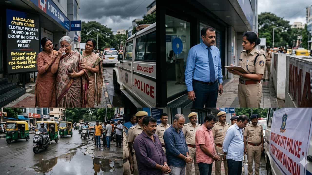 ಡಿಜಿಟಲ್​​ ಅರೆಸ್ಟ್​​ ಹೆಸರಲ್ಲಿ ವೃದ್ಧೆಯಿಂದ 24 ಕೋಟಿ ರೂ. ಸುಲಿಗೆ: ಬ್ಯಾಂಕ್​​ ಮ್ಯಾನೇಜರ್​​ ಸಮಯಪ್ರಜ್ಞೆಯಿಂದ ಪ್ರಕರಣ ಬೆಳಕಿಗೆ