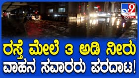ಮೆಟ್ರೋ ನಿಲ್ದಾಣದ ರಸ್ತೇಲಿ 3 ಅಡಿಯಷ್ಟು ನಿಂತ ಮಳೆ‌ನೀರು!