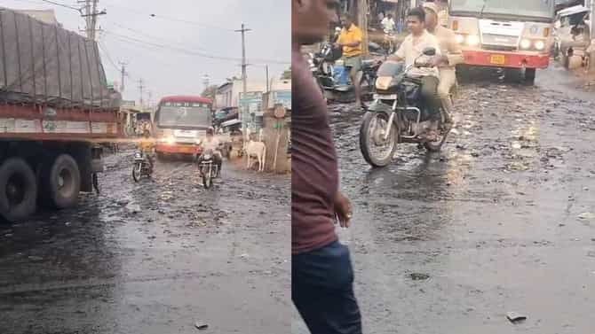 ಮಲೆ ಮಹದೇಶ್ವರ ಬೆಟ್ಟದ ರಸ್ತೆಯಲ್ಲಿ ಕೊಳಚೆ ಪ್ರವಾಹ