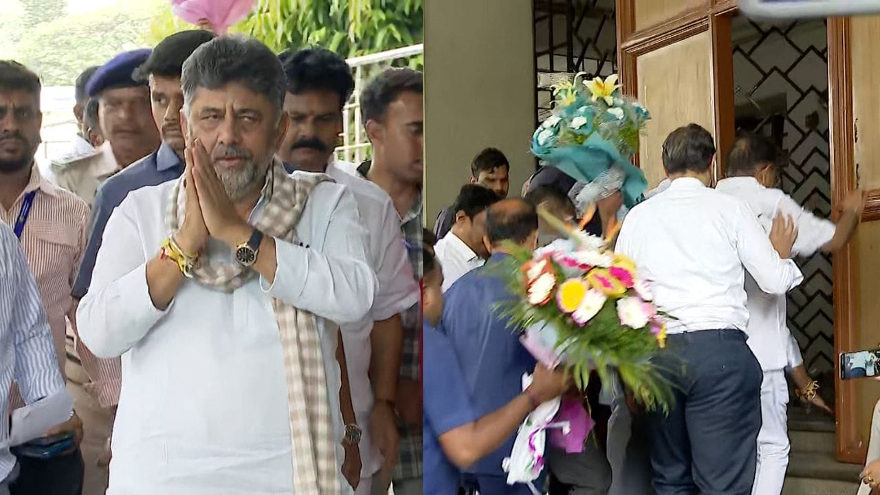 CLP ಸಭೆಗೆ ತೆರಳುವ ಮುನ್ನ ವಿಧಾನಸೌಧದ ಬಾಗಿಲಿಗೆ ನಮಿಸಿದ ಡಿ.ಕೆ.ಶಿವಕುಮಾರ್ CLP ಸಭೆಗೆ ತೆರಳುವ ಮುನ್ನ ವಿಧಾನಸೌಧದ ಬಾಗಿಲಿಗೆ ನಮಿಸಿದ ಡಿ.ಕೆ.ಶಿವಕುಮಾರ್