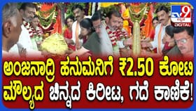 ಅಂಜನಾದ್ರಿ ಹನುಮನಿಗೆ 2.5 ಕೋಟಿ ರೂ. ಮೌಲ್ಯದ ಚಿನ್ನದ ಕಿರೀಟ!