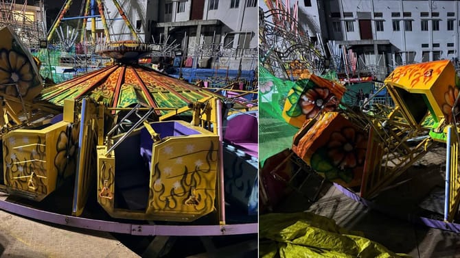 ಜಾತ್ರೆಯಲ್ಲಿ ಅವಘಡ: ಕಳಚಿ ಬಿದ್ದ ಜೋಕಾಲಿ, 20ಕ್ಕೂ ಹೆಚ್ಚು ಜನರಿಗೆ ಗಾಯ