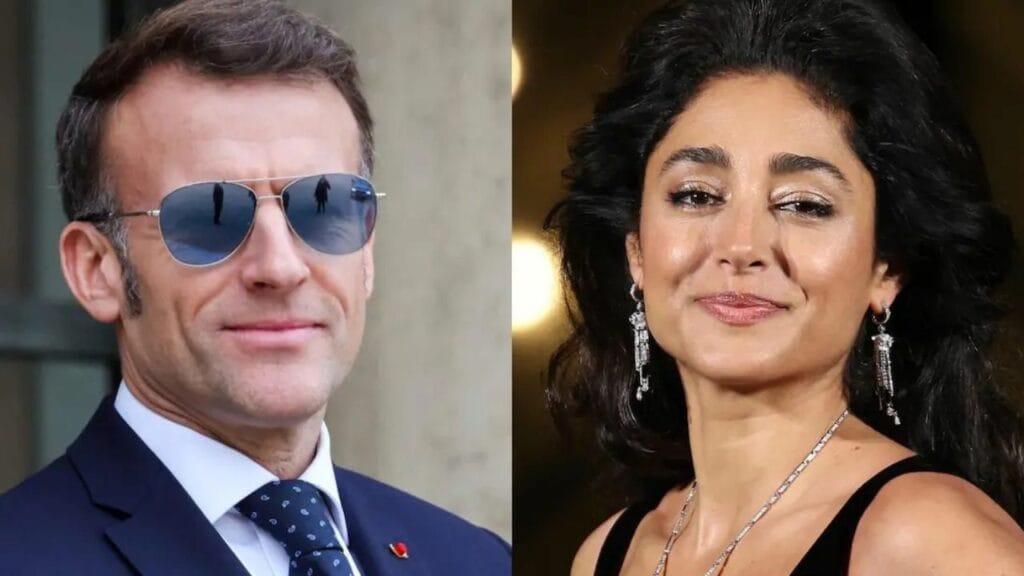 Macron With Iran Actress