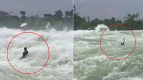 ಸಾವಿನಂತಹ ಅಲೆ: ನೈಲ್ ನದಿಯಲ್ಲಿ ಈಜುತ್ತಿರುವ ವ್ಯಕ್ತಿಯ ಭಯಾನಕ ವಿಡಿಯೋ
