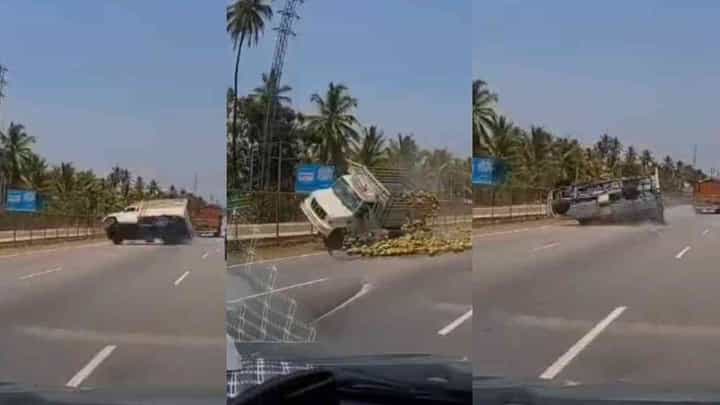 ಮೈಸೂರು ಬೆಂಗಳೂರು ಎಕ್ಸ್ಪ್ರೆಸ್ವೇನಲ್ಲಿ ವಾಹನ ಪಲ್ಟಿ, ಕಾರಿನ ಡ್ಯಾಶ್ ಕ್ಯಾಮ್ ನಲ್ಲಿ ಭೀಕರ ದೃಶ್ಯ ಸೆರೆ ಮೈಸೂರು ಬೆಂಗಳೂರು ಎಕ್ಸ್ಪ್ರೆಸ್ವೇನಲ್ಲಿ ವಾಹನ ಪಲ್ಟಿ, ಕಾರಿನ ಡ್ಯಾಶ್ ಕ್ಯಾಮ್ ನಲ್ಲಿ ಭೀಕರ ದೃಶ್ಯ ಸೆರೆ